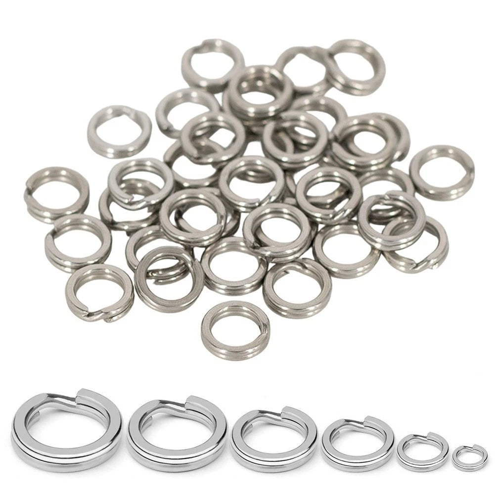 50pcs Stainless Steel Open Rings for Fishing Lure Assembly