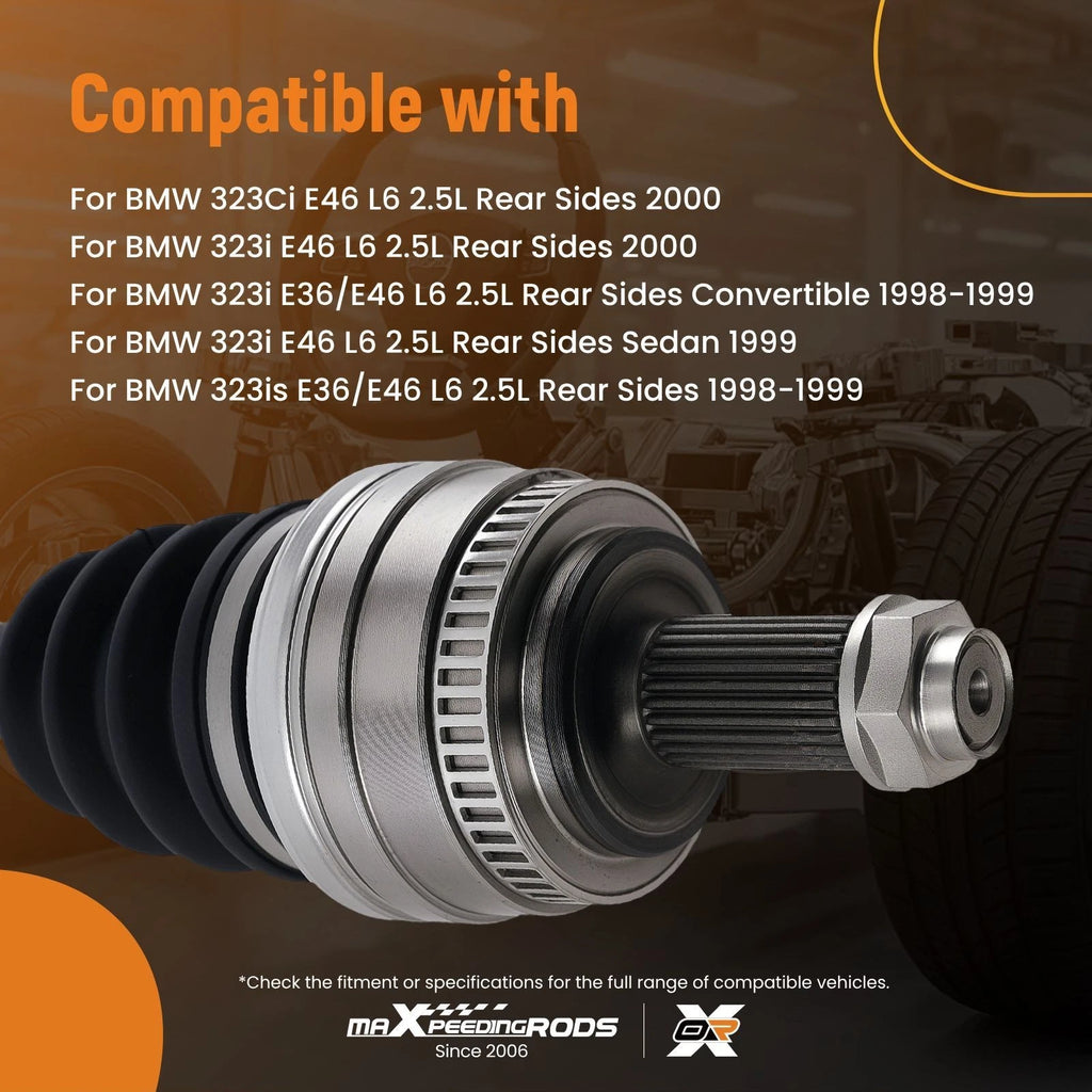 2Pcs CV Axle Assembly Rear LH & RH for BMW E36/E46 (1998–2006)