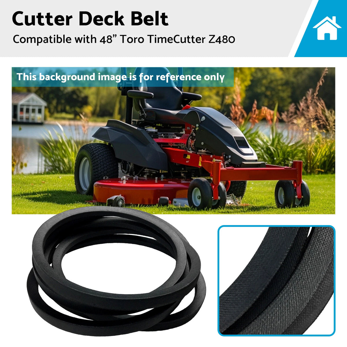 Cutter Deck Belt 48" for Toro TimeCutter Z480 (2010–2023) 108-7192