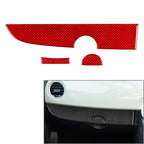 3 x Co-pilot Dashboard Panel Cover Carbon Fiber for Fiat 500 (2012-2015)
