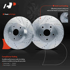 Front Drilled Brake Rotor & Ceramic Pad Set for Subaru Legacy (2016-2019)