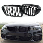 Front Kidney Grille Set for 17-19 BMW G30 G38 Glossy Black (2017-2019)