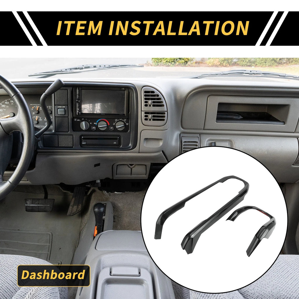 Set of 1 Carbon Fiber Dashboard Panel Cover Trim for Toyota Tacoma (2016–2023)