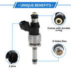 Fuel Injector No. 166006CA0B for Nissan Rogue 2021 (1 Pc, Black)