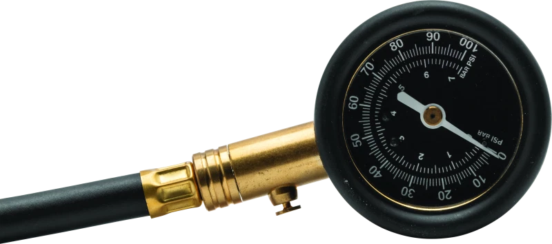 BikeMaster Dual Tire Gauge 100 PSI for Presta & Schrader Valves