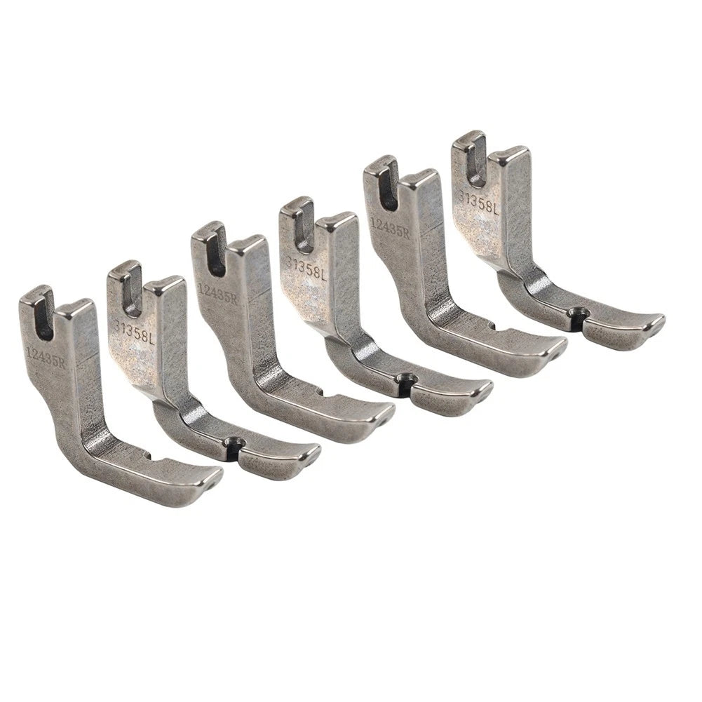 Set of 2 Right & Left Piping Zipper Feet for High Shank Sewing Machines