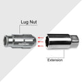 Set of 20 JDM M12X1.25 Gun Metal Open-End Aluminum Rim Lug Nuts + Key