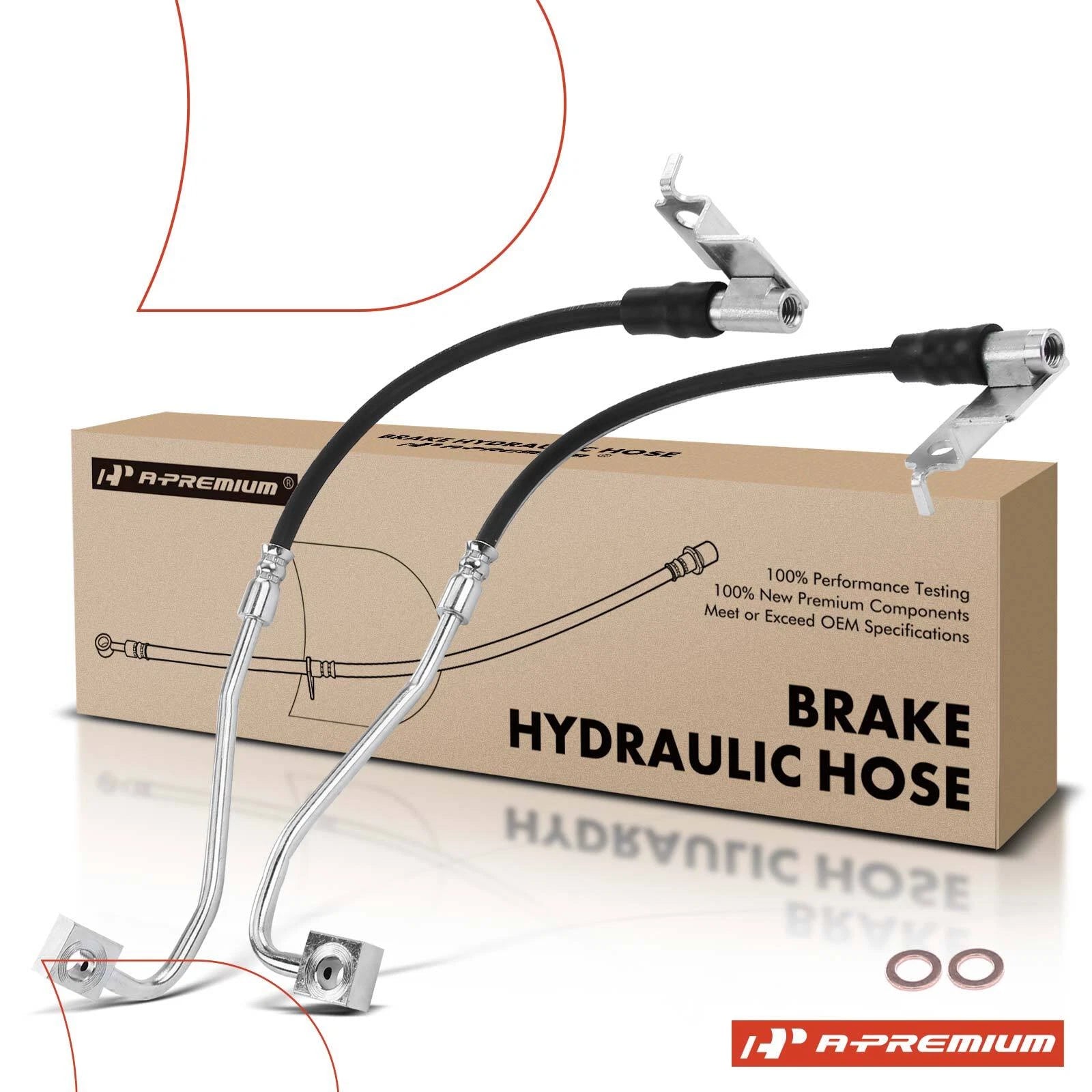 2X Front Brake Hydraulic Hose for Ford Mustang (2016–2018)