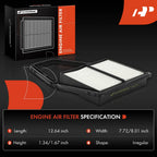 2X Engine Air Filter for Honda Civic Acura EL (2001–2005) 1.7L Rigid Panel