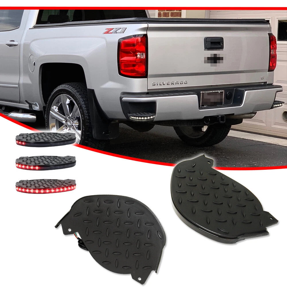 2X LED Rear Bumper Step Lights for Silverado Sierra (2014–2019)