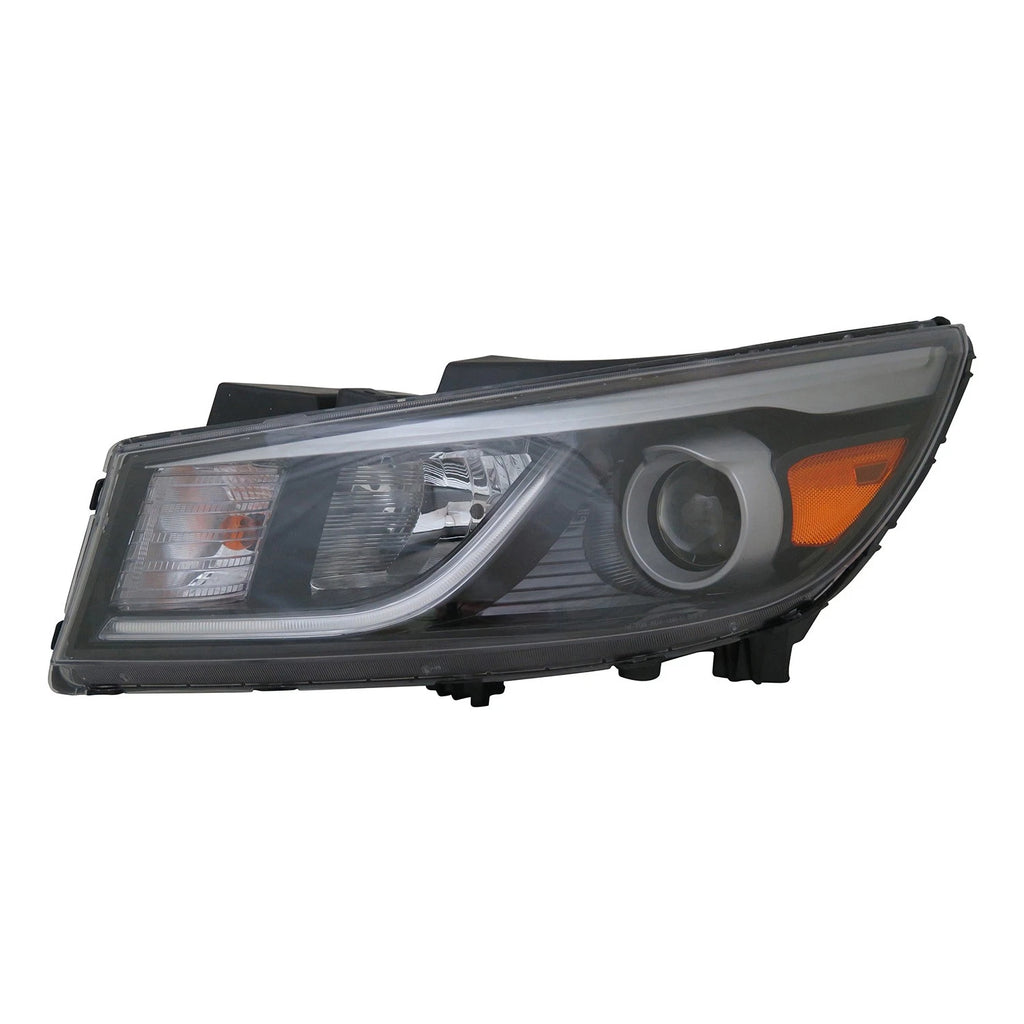 Replacement Driver Side Halogen Headlight Assembly w/String LED
