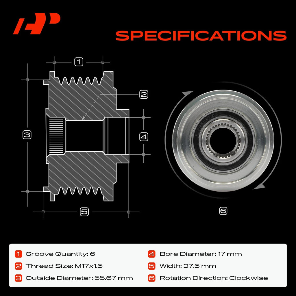 Alternator Clutch Pulley for Subaru Outback Legacy (2000-2023)