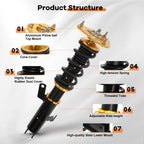 Coilovers for Toyota Corolla (2009–2017) Adjustable Height Suspension Springs