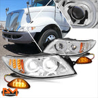 Full LED Dual C-Shape DRL Projector Headlights for International 4300 4400 (2002–2016)
