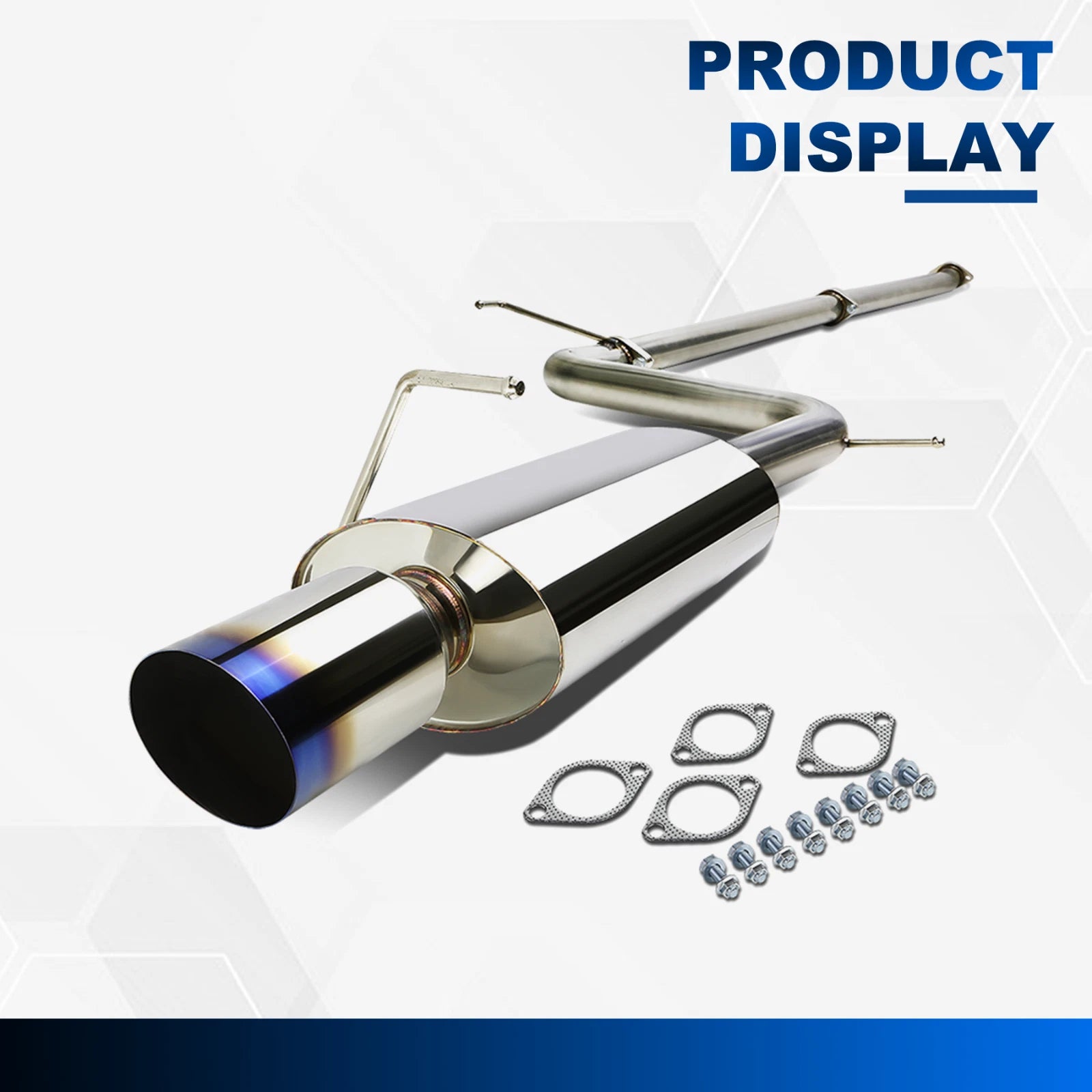 4" Exhaust Catback System Kit for Eclipse 2.4L (2006–2009) - Burnt Tip