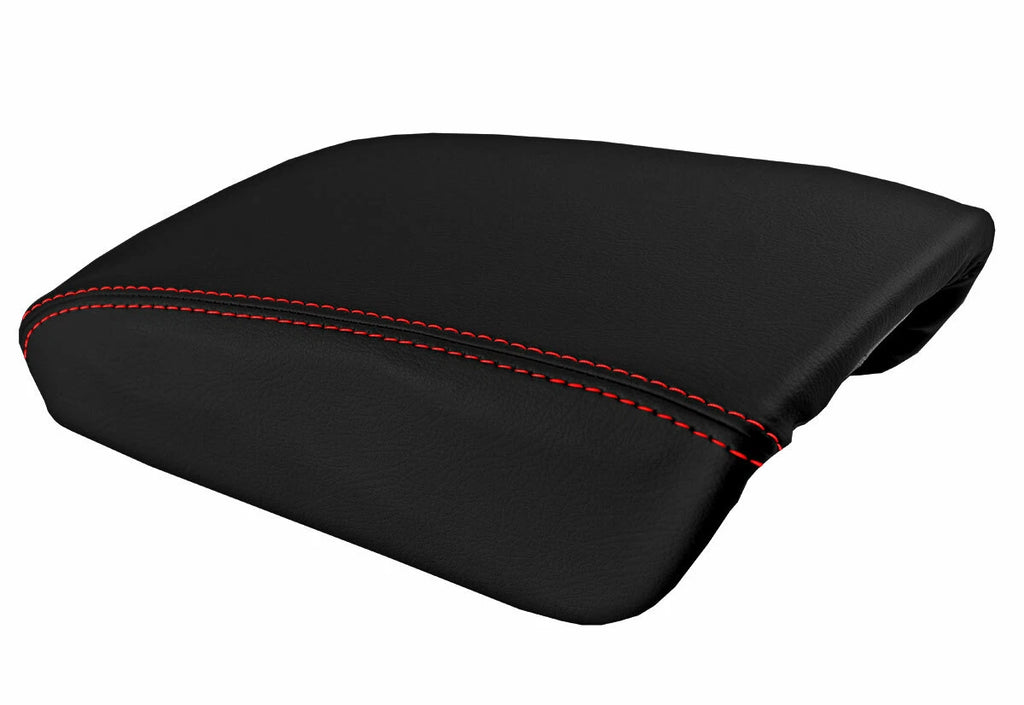 Leather Console Lid Armrest Cover for Acura TL (1999–2003) Red Stitch