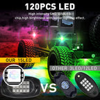 8X RGB LED Rock Neon Underglow Lights for Chevy Silverado (1500, 2500 HD)