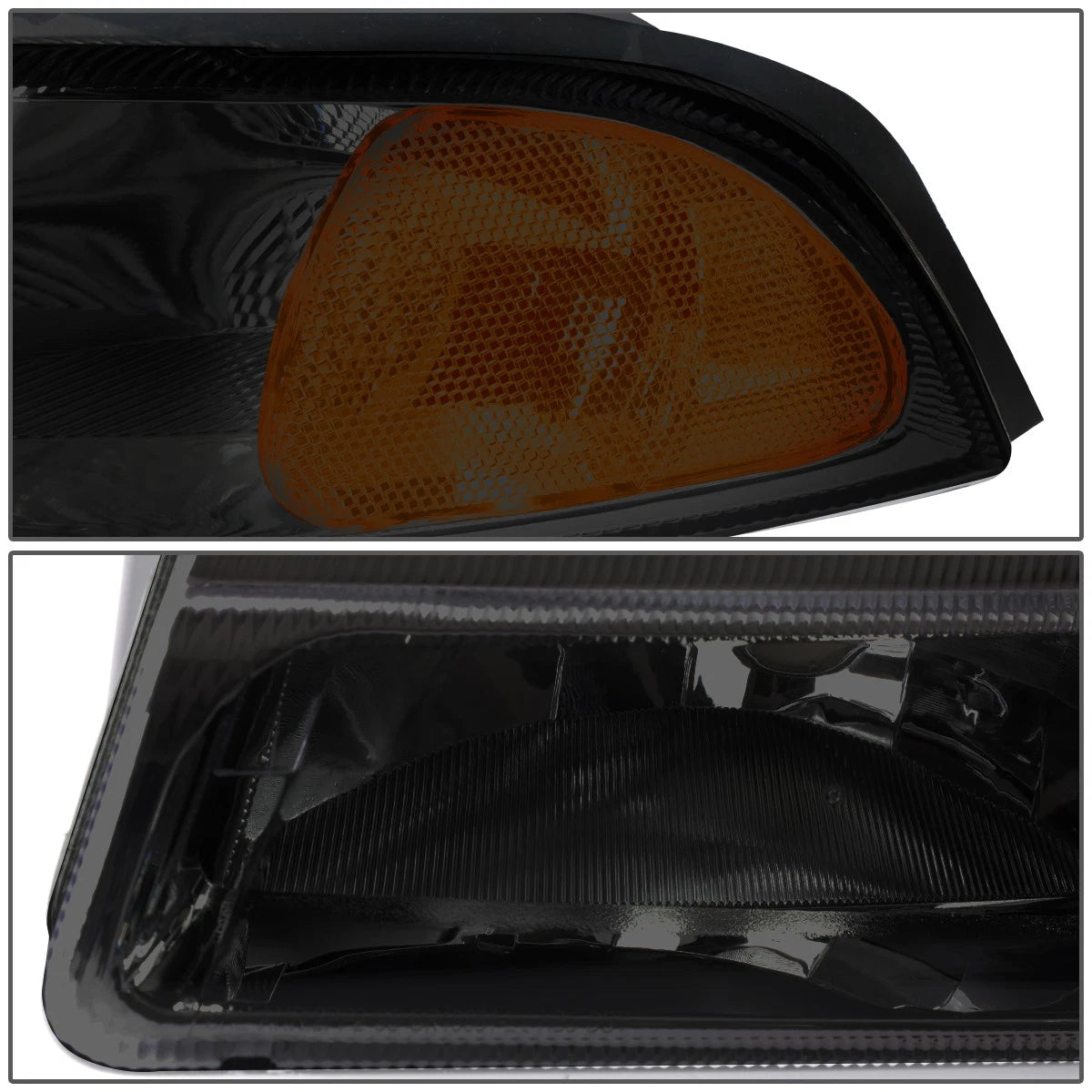 Set of 2 Smoked Housing Headlights for Dodge Stratus (1995–2000)