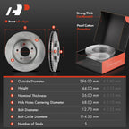 Front Disc Brake Rotor & Ceramic Pad Set for Nissan Juke (2011-2017)