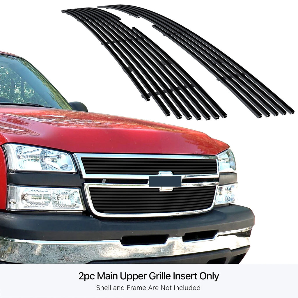 Upper Stainless Black Billet Grille for Chevy Silverado 2500/3500 (2005-2006)