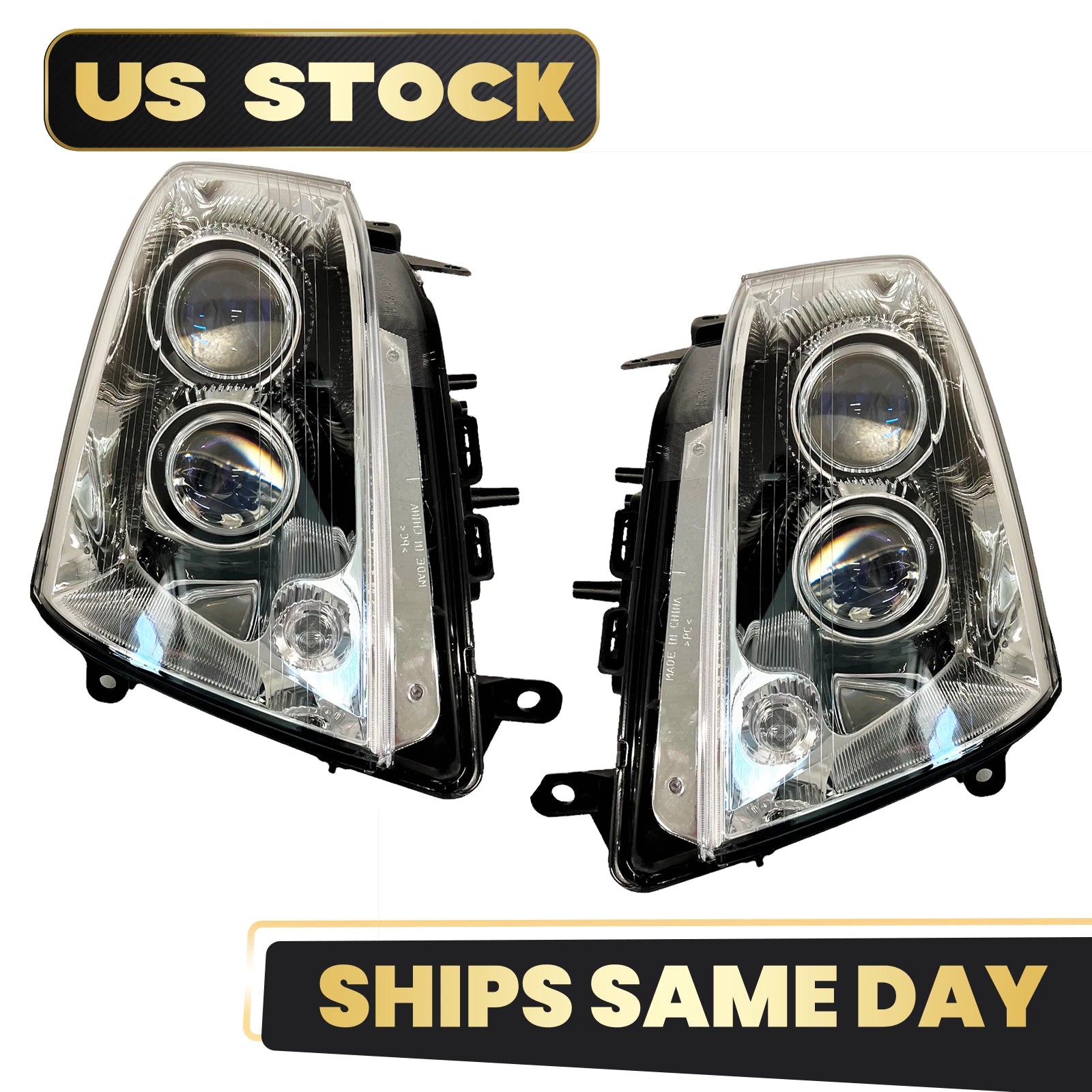 HID/Xenon Headlight Set for Cadillac STS (2005–2011) Left+Right Pair
