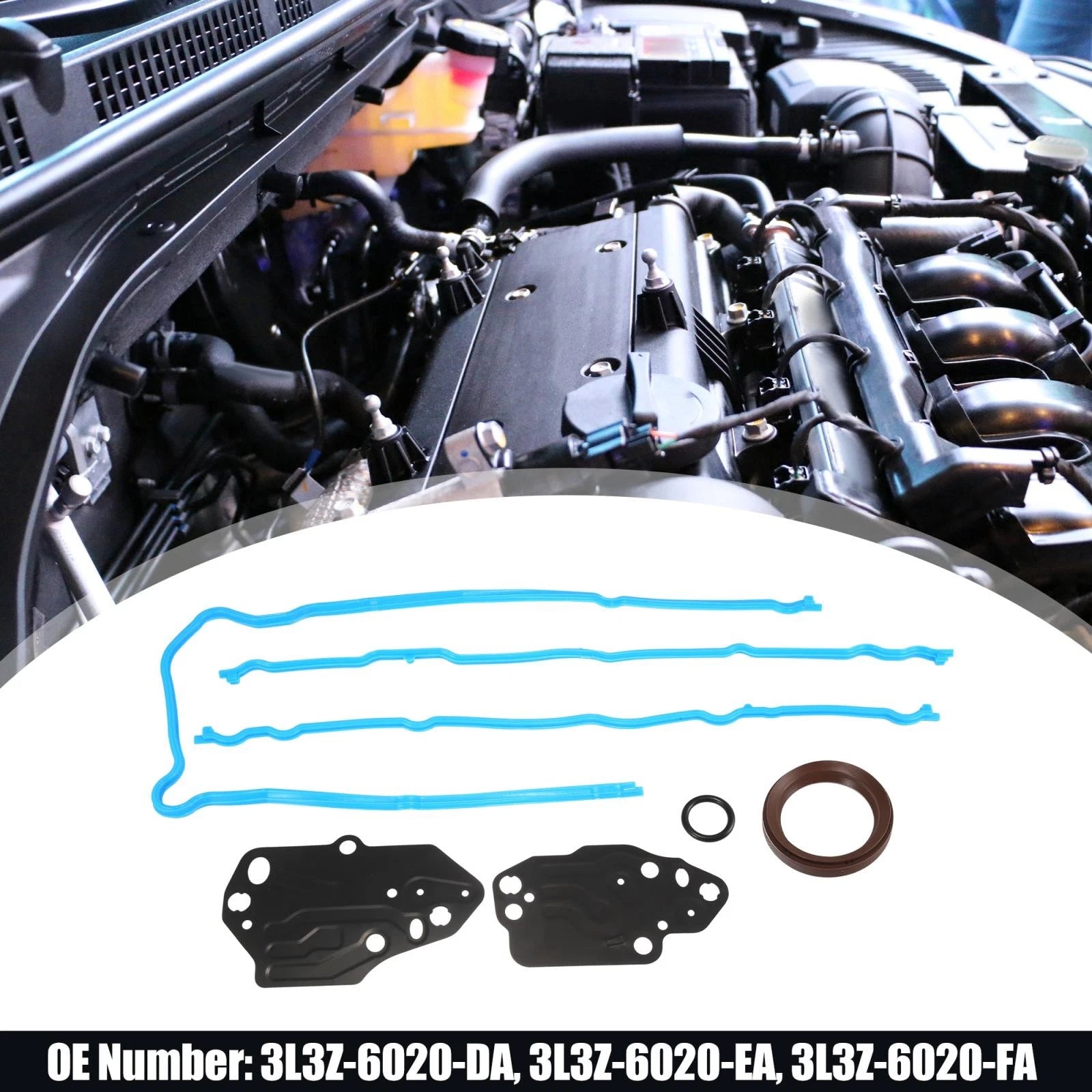 Set of 2 Timing Cover Gaskets TCS46078 for Ford F250 F350 (2005–2014)