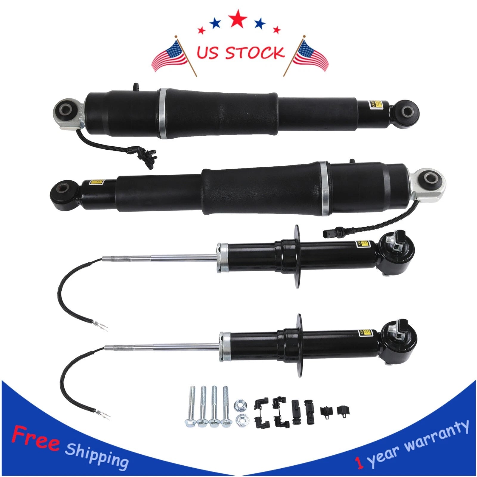 Set of 4 Air Shocks for Chevrolet Escalade Suburban Tahoe Yukon (2015–2019)