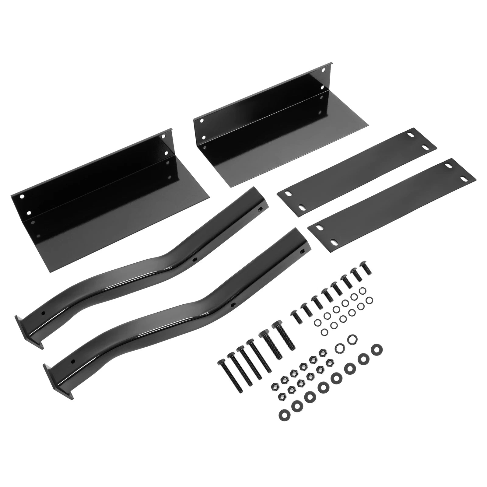 Set of 2 Heavy Duty Black Rear Half Fender Mounting Brackets for Universal Fit