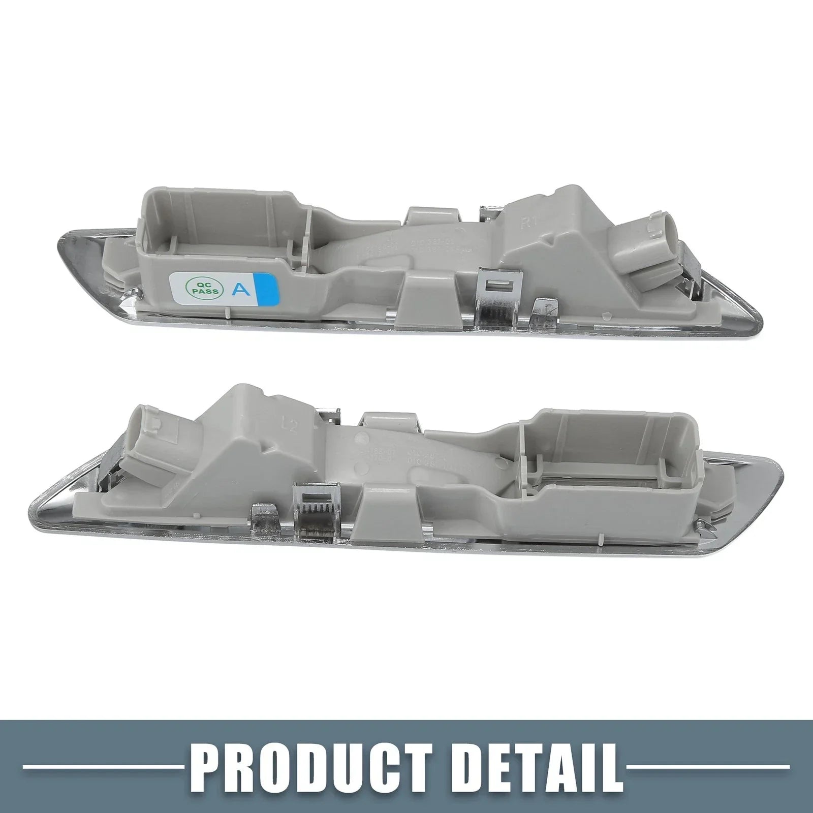 Side Marker Turn Signal Amber Lights for BMW 528i 535i 550i F10 Silver Tone