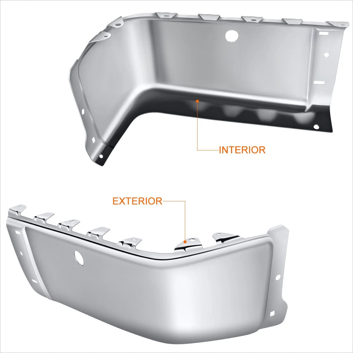 Right Rear Bumper End Cap for Silverado/Sierra Fleetside (2007–2014)