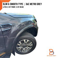 36C Metro Grey Slim Fender Flares for Ford Ranger T6 (2015-2018)