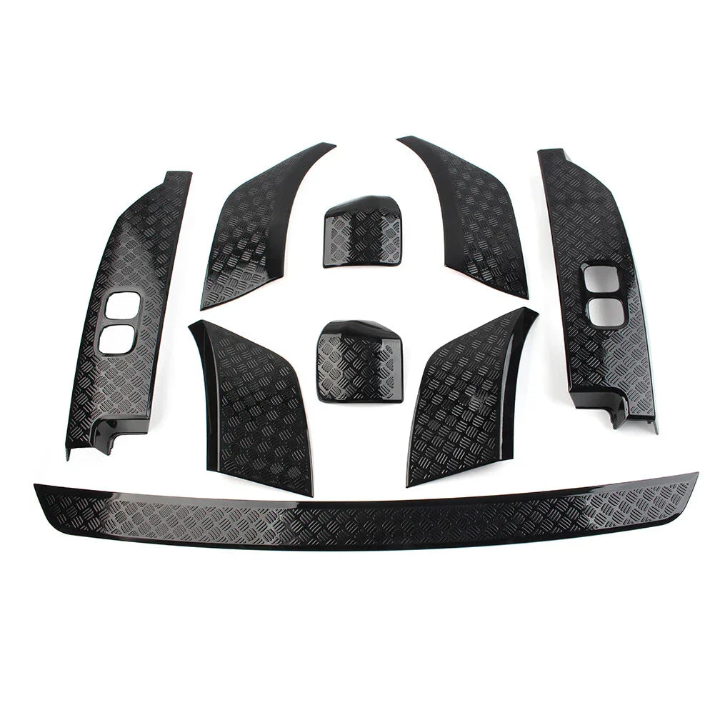 9 Pcs Black Side Moulding Body Kits for Land Rover Defender 90 110 (20-23)
