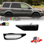 Smoke White LED Front Bumper Side Marker Lights for Honda Pilot (2006–2008)