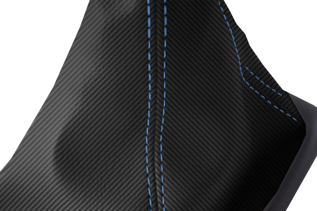 Carbon Fiber Manual Boot Cover for Nissan Skyline R32 (1989–1993) Blue Stitch