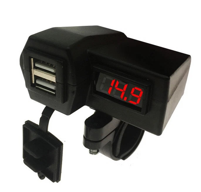 Dual USB Charger & LED Voltmeter for American Lifan 100E E3 (2013–2018)