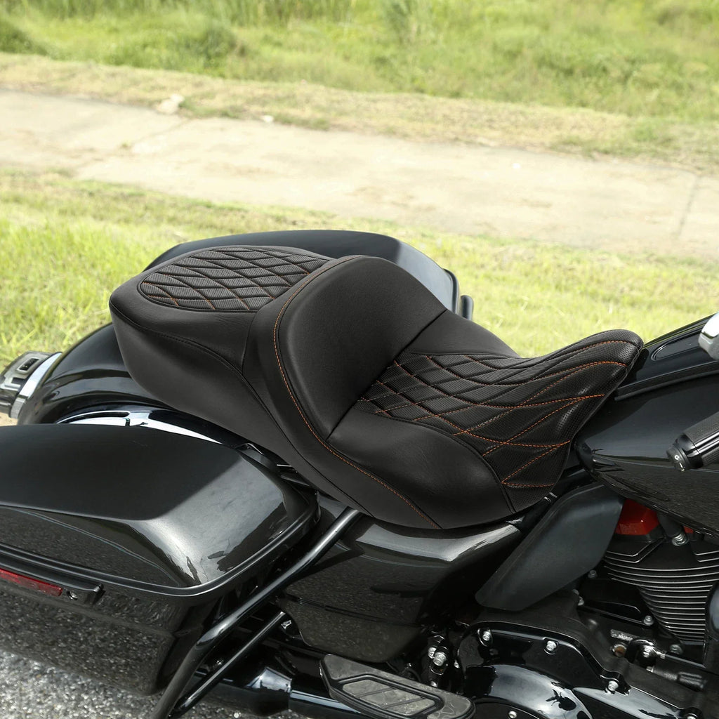 Rider Passenger Pillion Seat for Harley Touring CVO Street Road Glide (09-23)