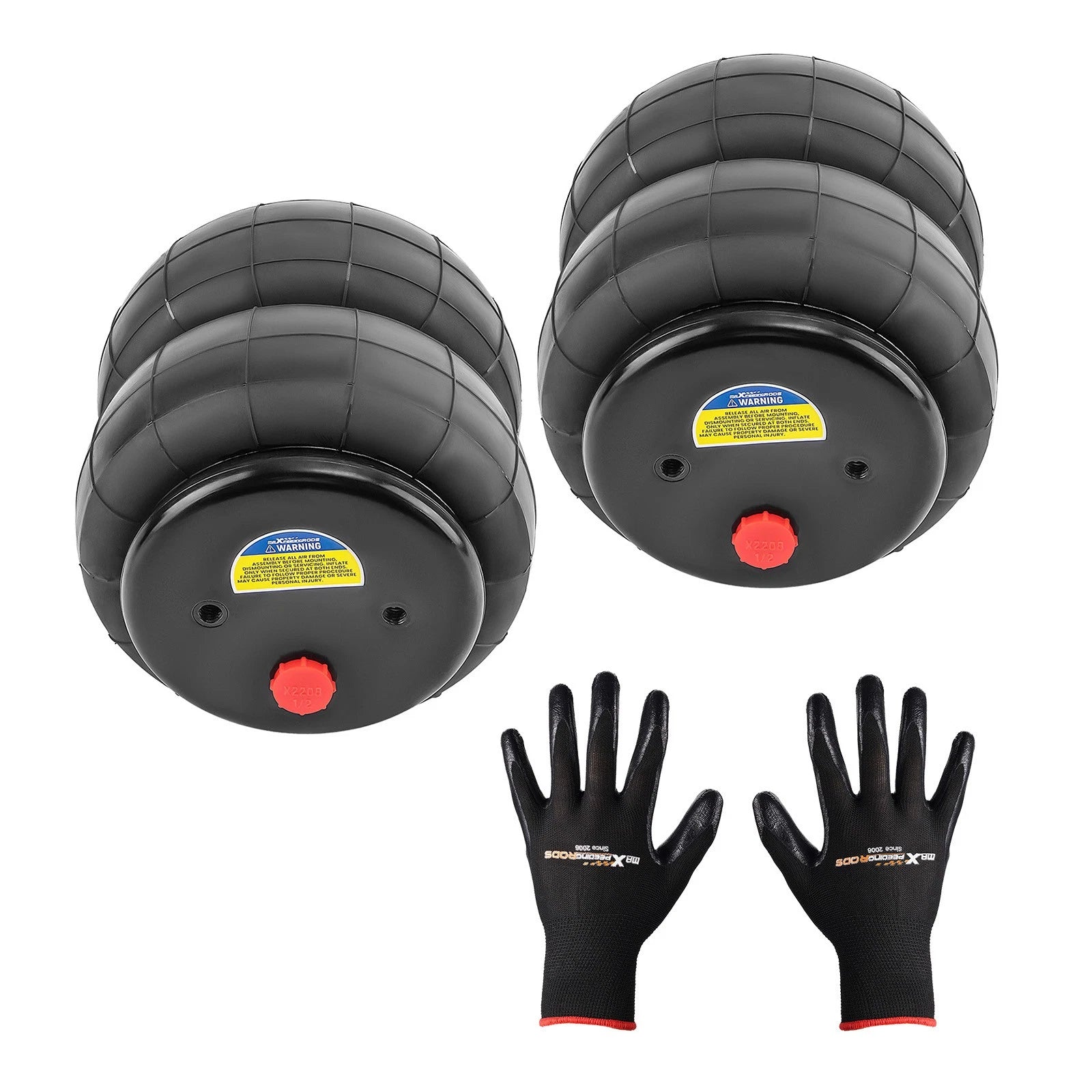 2X Air Suspension Spring Bags 2600 LBS for 3/8" 1/2" NPT Port