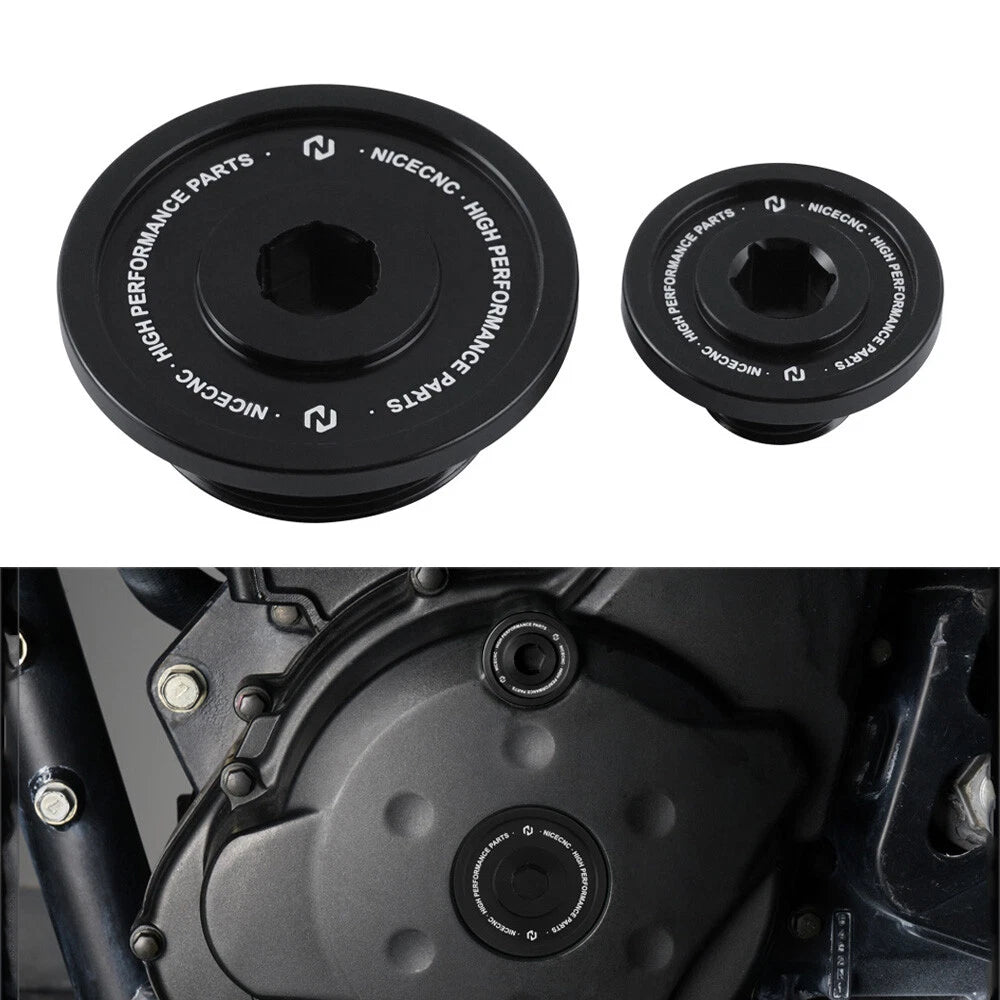 Anodized Engine Cover Cap Plugs for Kawasaki KLR650 (1987–2024)