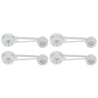 Set of 4 Window Crank Handles for Ford Bronco (Chrome, Front/Rear, Left/Right)