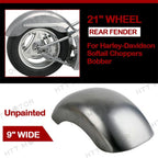 9" Wide Chrome Rear Fender for Harley-Davidson Softail (1990–2023)