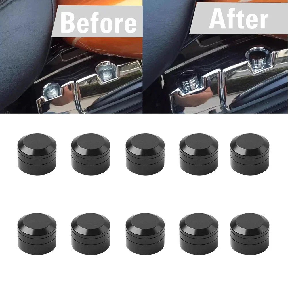 9mm-12mm Engine Screw Bolt Cover Caps Black for Harley Electra Glide, Road King