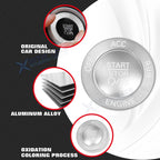Push Start Stop Button Cover Trim Kit for Dodge Charger Challenger (Silver, 2015-2021)