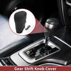 1 Pc Gear Shift Knob Cover for Honda Accord (2008–2012) Black Grey Faux Leather