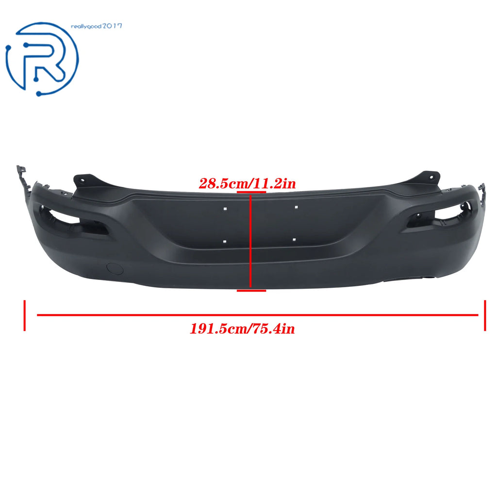 Rear Lower Bumper Cover for Jeep Cherokee (2014-2018) Black Plastic