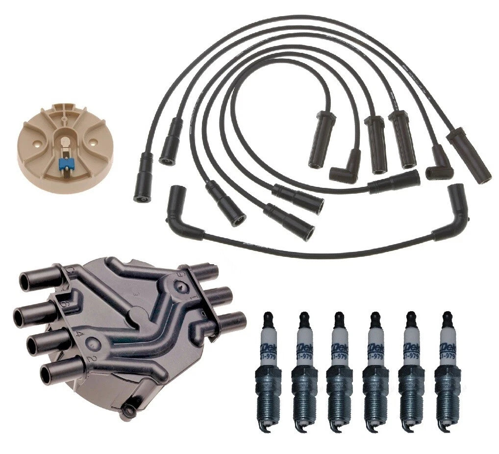 ACDelco Ignition Kit Set for GMC Chevrolet (Distributor, Rotor, Cap, Wires, Plugs)
