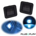 2Pcs Smoke Ice Blue LED License Plate Lights for Ford F150 (2015–2023)