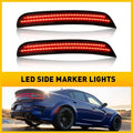 Set of 2 Smoked Red Side Marker Signal Lights for Dodge Charger (2015–2022)