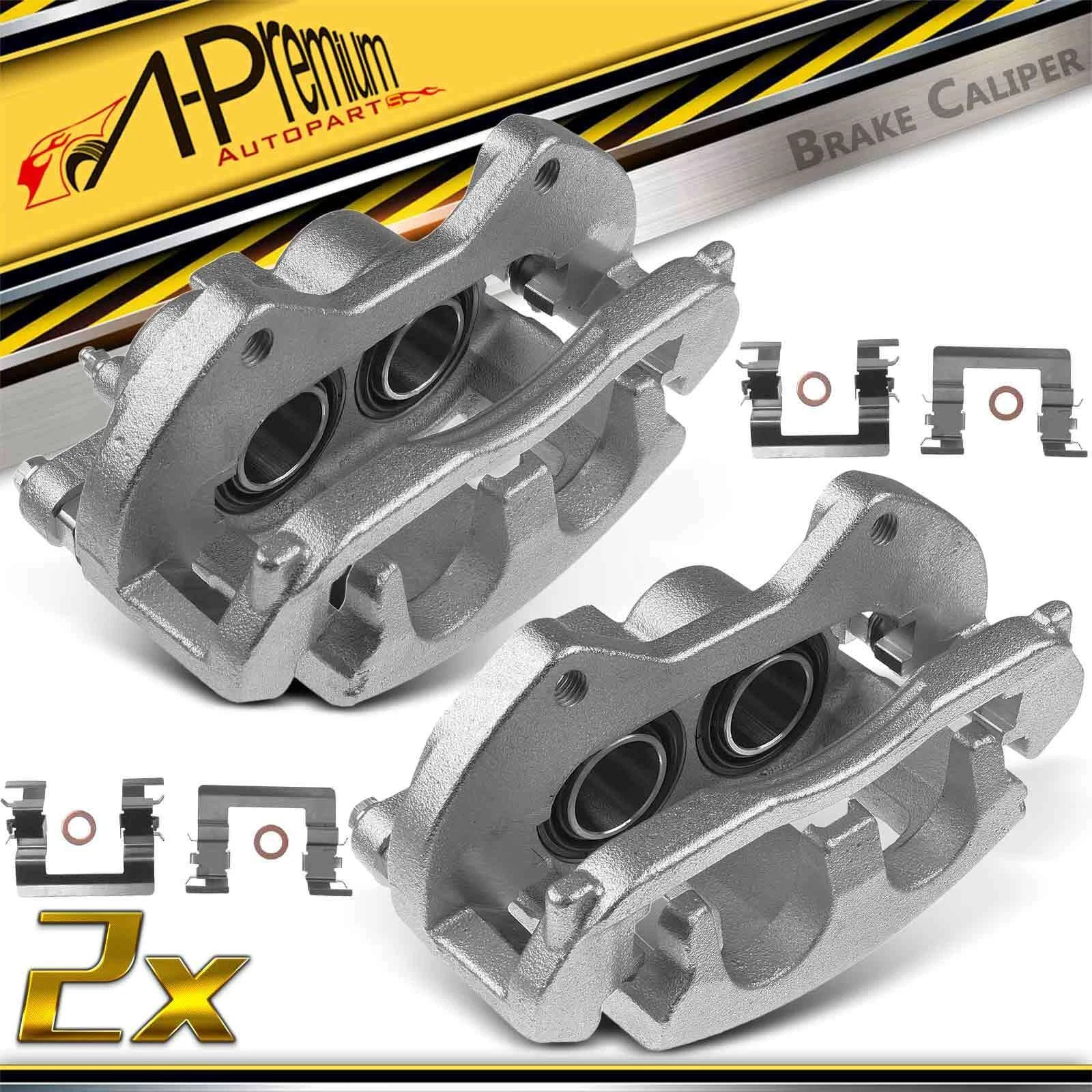 Pair Front Brake Calipers with Brackets for Chevy Impala (2012–2013)