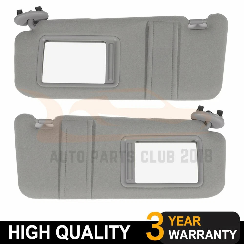Set of 2 Gray Sun Visors for Toyota Camry (2007–2011)