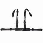 Set of 2 Black 4-Point Racing Harness Belts for ATV UTV Go-Kart